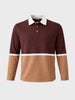 Men's Brown Regular Fit Striped Casual T-Shirt