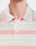 Men's Pink Slim Fit Striped Casual T-Shirt