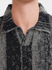 Men's Black Relaxed Fit Striped Casual T-Shirt