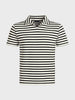 Men's Black Slim Fit Striped Casual T-Shirt