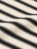 Men's Black Slim Fit Striped Casual T-Shirt