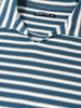 Men's Blue Slim Fit Striped Casual T-Shirt