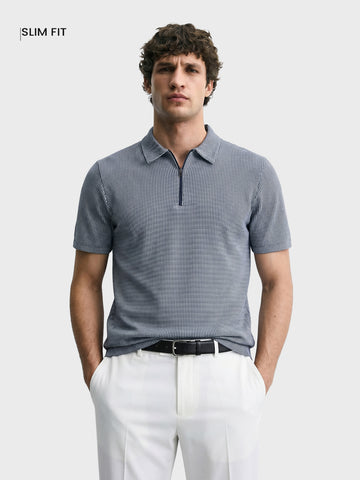 Men's Black Slim Fit Printed Casual T-Shirt