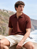 Men's Rust Slim Fit Printed Casual T-Shirt