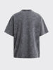 Men's Grey Oversized Fit Graphic Printed Casual T-Shirt