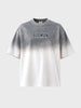 Men's Off White Oversized Fit Graphic Printed Casual T-Shirt