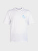 Men's White Relaxed Fit Printed Casual T-Shirt
