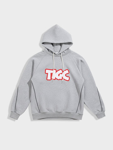 Men's Grey Relaxed Fit Embroided Casual Sweatshirt