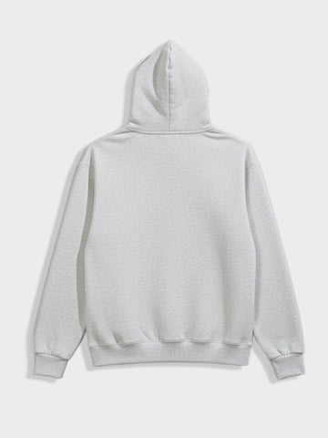 Men's Grey Relaxed Fit Embroided Casual Sweatshirt