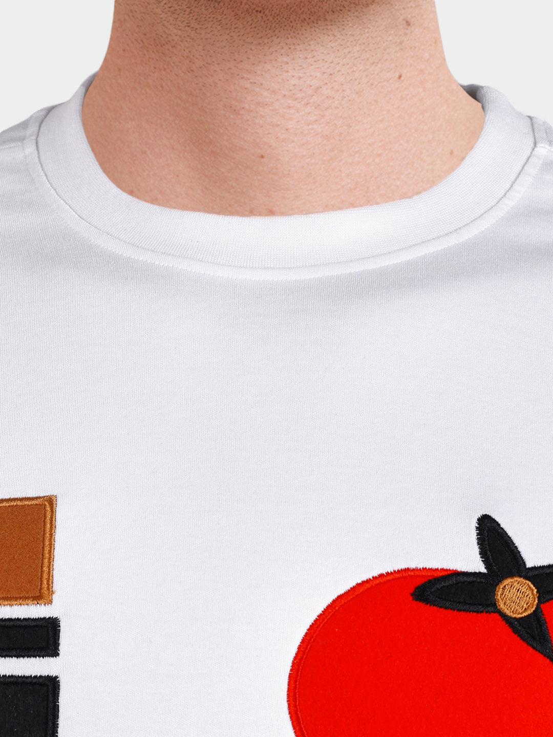 Men's White Relaxed Fit Printed Casual T-Shirt