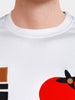 Men's White Relaxed Fit Printed Casual T-Shirt