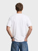 Men's White Relaxed Fit Printed Casual T-Shirt