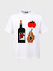 Men's White Relaxed Fit Printed Casual T-Shirt