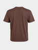 Men's Brown Relaxed Fit Graphic Printed Casual T-Shirt