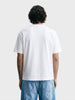 Men's White Relaxed Fit Printed Casual T-Shirt