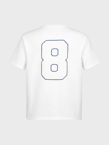 Men's White Relaxed Fit Embroidered Casual T-Shirt
