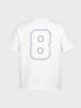 Men's White Relaxed Fit Embroidered Casual T-Shirt