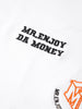 Men's White Relaxed Fit Embroidered Casual T-Shirt