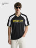 Men's Black Oversized Fit Graphic Printed Casual T-Shirt
