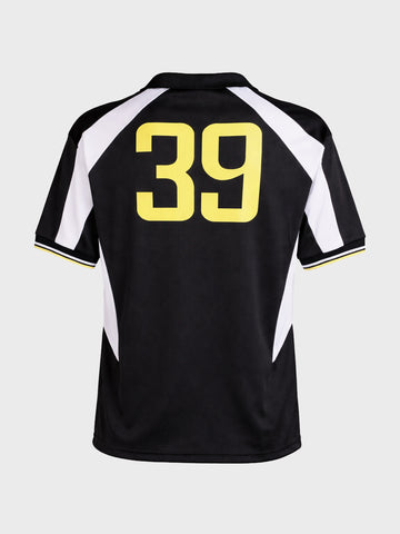 Men's Black Oversized Fit Graphic Printed Casual T-Shirt