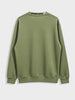 Men's Olive Relaxed Fit Embroided Casual Sweatshirt