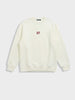 Men's Cream Relaxed Fit Embroided Casual Sweatshirt