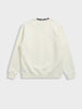 Men's Cream Relaxed Fit Embroided Casual Sweatshirt