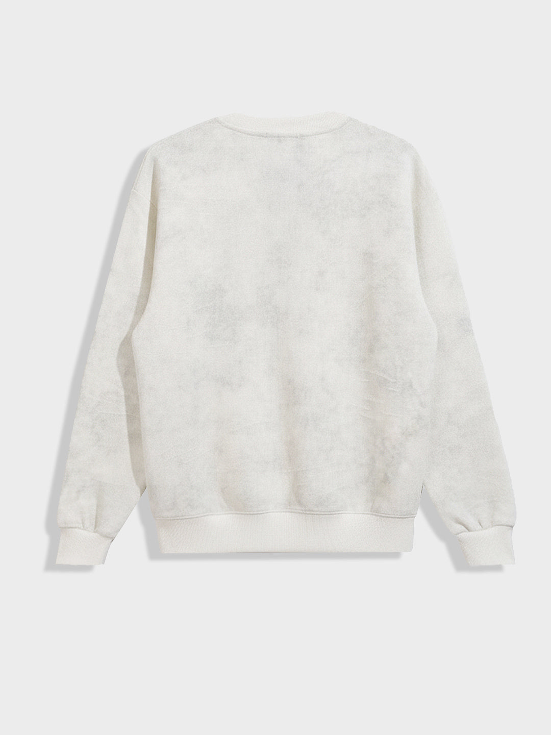 Men's Cream Relaxed Fit Printed Casual Sweatshirt