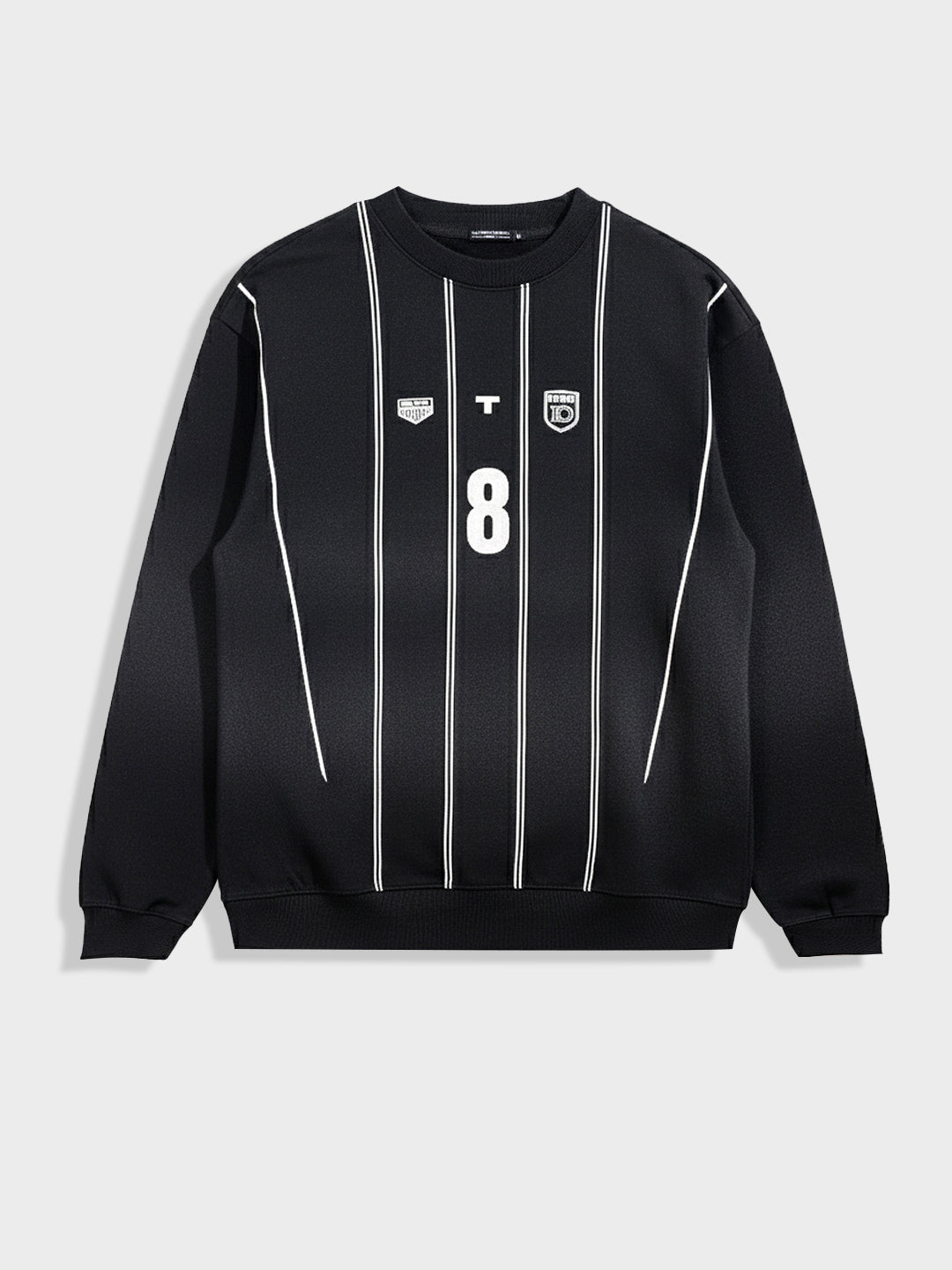 Men's Black Relaxed Fit Printed Casual Sweatshirt