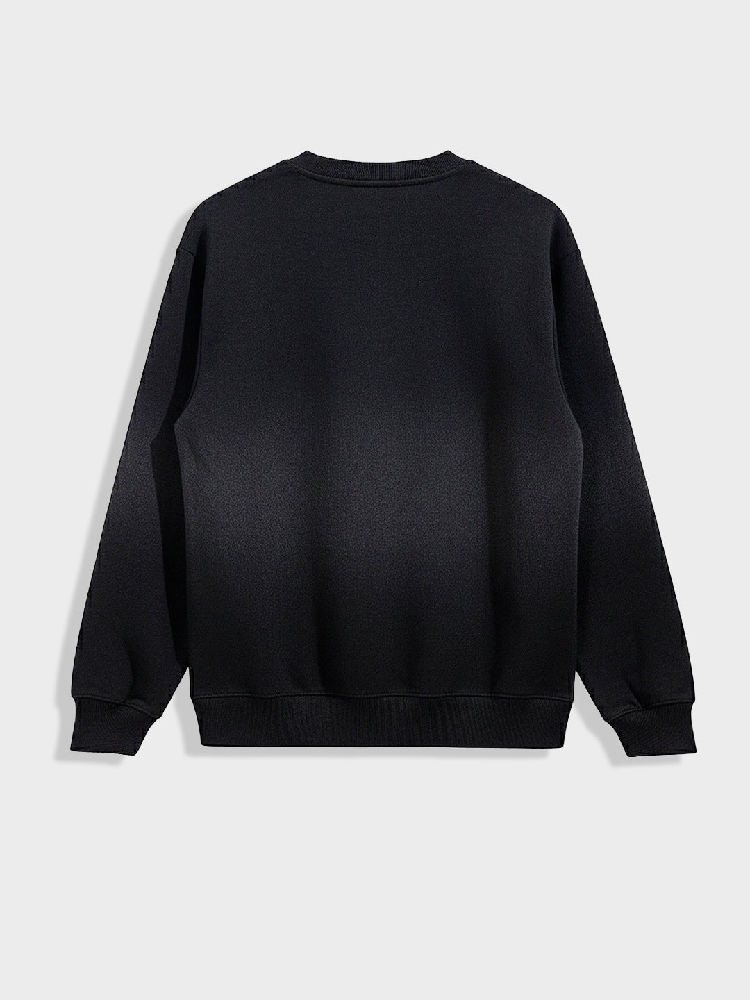 Men's Black Relaxed Fit Printed Casual Sweatshirt