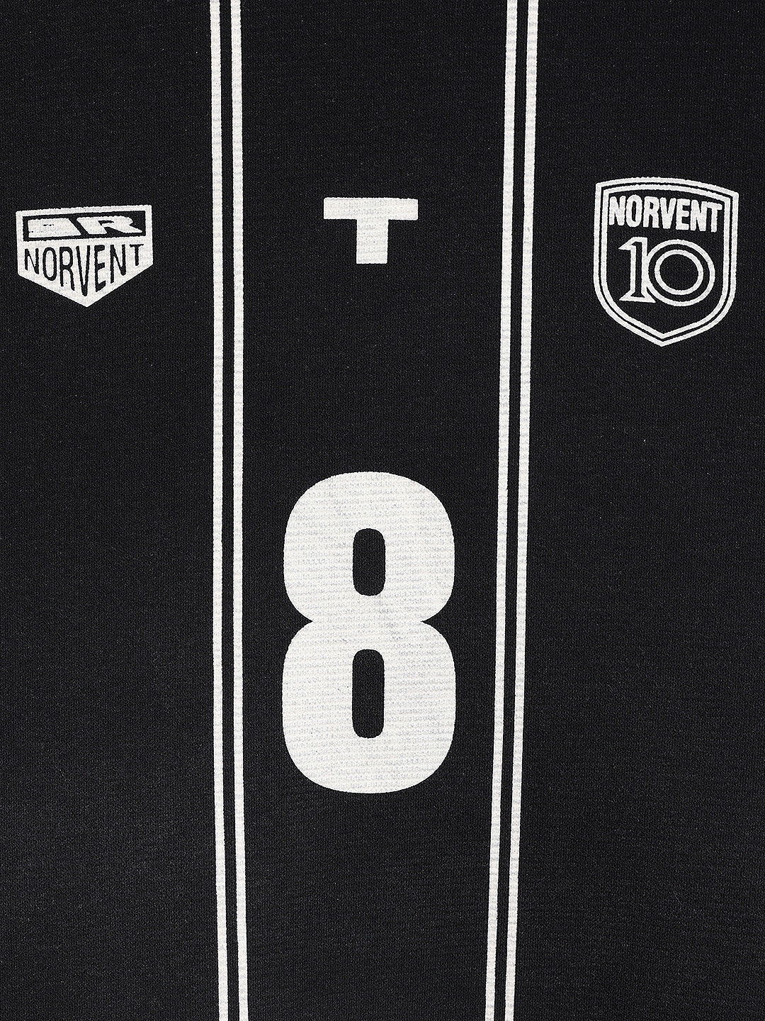 Men's Black Relaxed Fit Printed Casual Sweatshirt