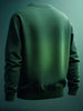 Men's Green Relaxed Fit Printed Casual Sweatshirt