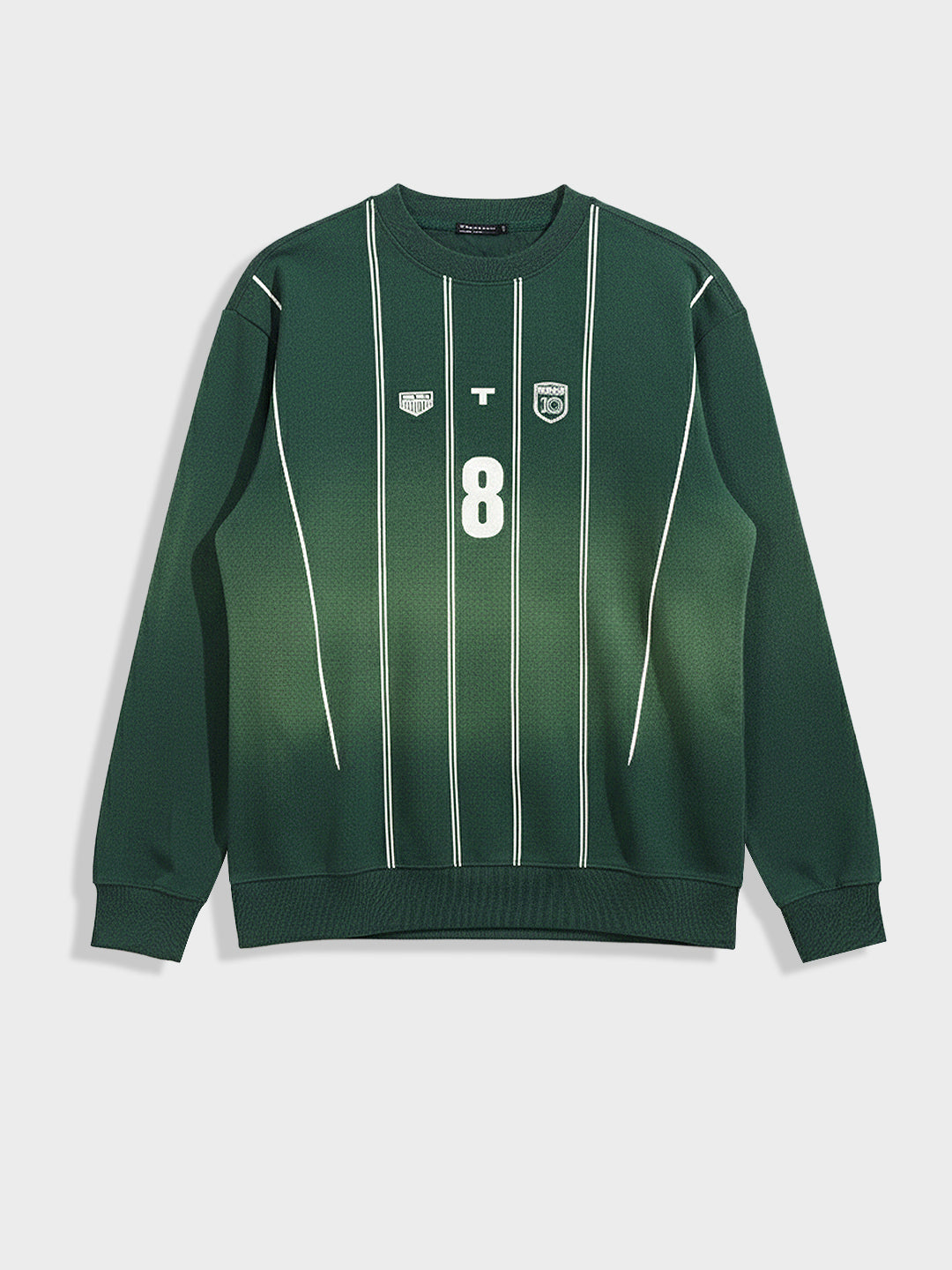 Men's Green Relaxed Fit Printed Casual Sweatshirt