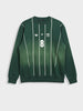 Men's Green Relaxed Fit Printed Casual Sweatshirt