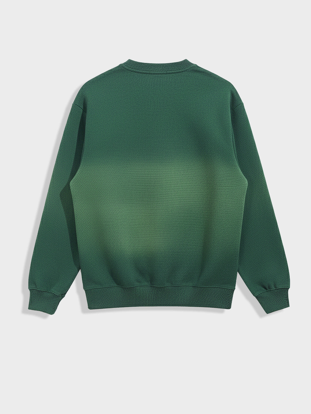 Men's Green Relaxed Fit Printed Casual Sweatshirt