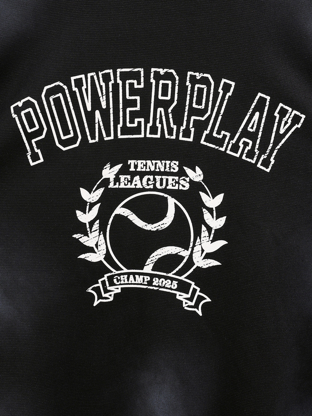 Men's Black Relaxed Fit Graphic Printed Casual Sweatshirt