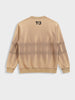 Men's Beige Relaxed Fit Embroided Casual Sweatshirt