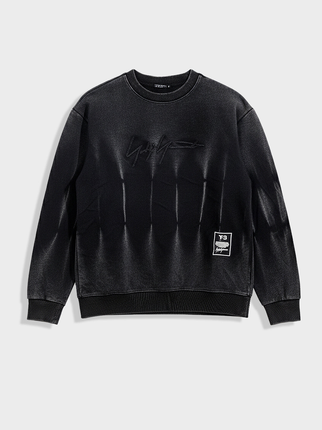 Men's Black Relaxed Fit Embroided Casual Sweatshirt