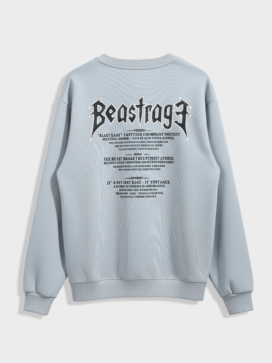 Men's Blue Relaxed Fit Graphic Printed Casual Sweatshirt