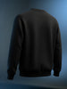 Men's Black Relaxed Fit Embroided Casual Sweatshirt