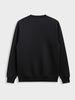 Men's Black Relaxed Fit Embroided Casual Sweatshirt