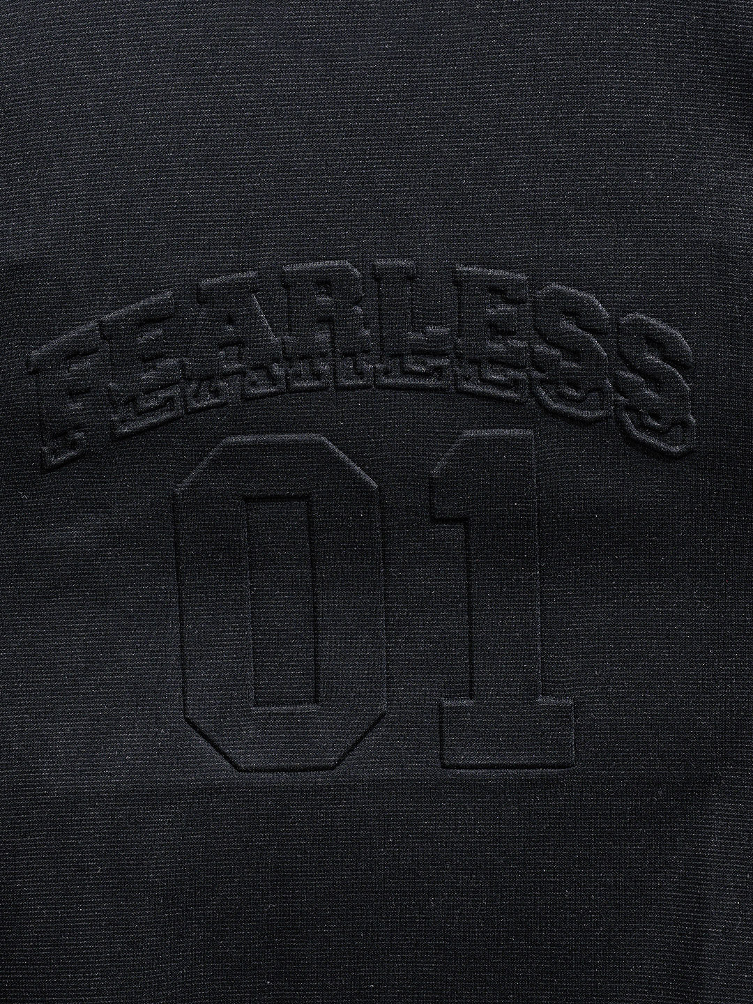 Men's Black Relaxed Fit Embroided Casual Sweatshirt