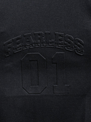 Men's Black Relaxed Fit Embroided Casual Sweatshirt