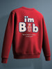 Men's Red Relaxed Fit Embroided Casual Sweatshirt