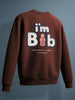 Men's Brown Relaxed Fit Embroided Casual Sweatshirt