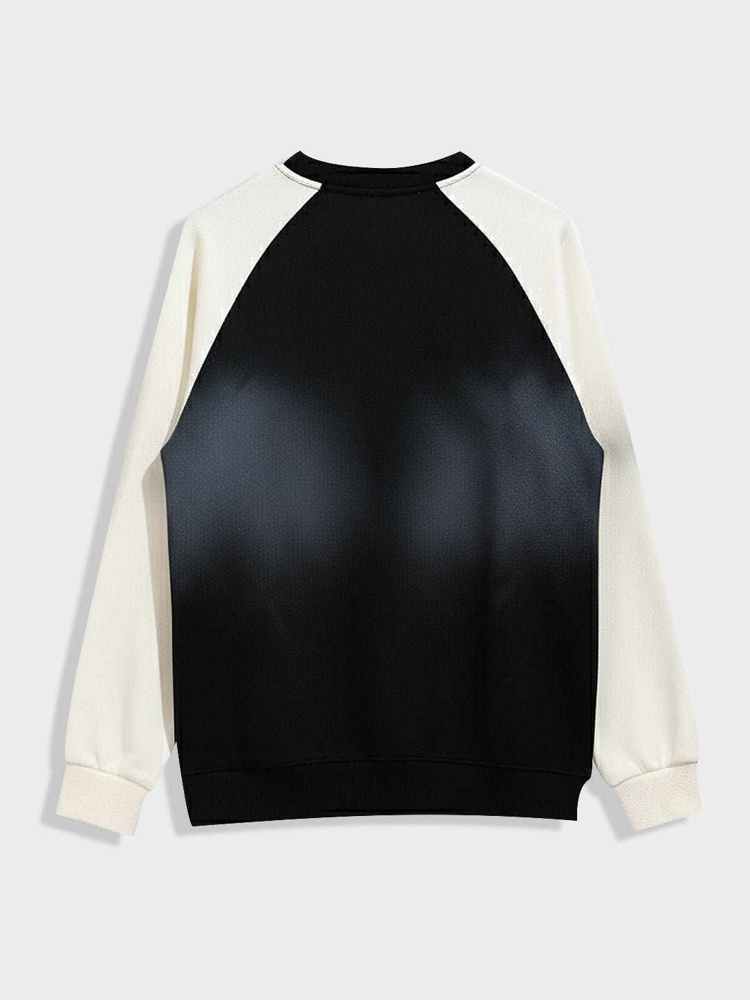 Men's Black Relaxed Fit Embroided Casual Sweatshirt