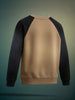 Men's Beige Relaxed Fit Embroided Casual Sweatshirt