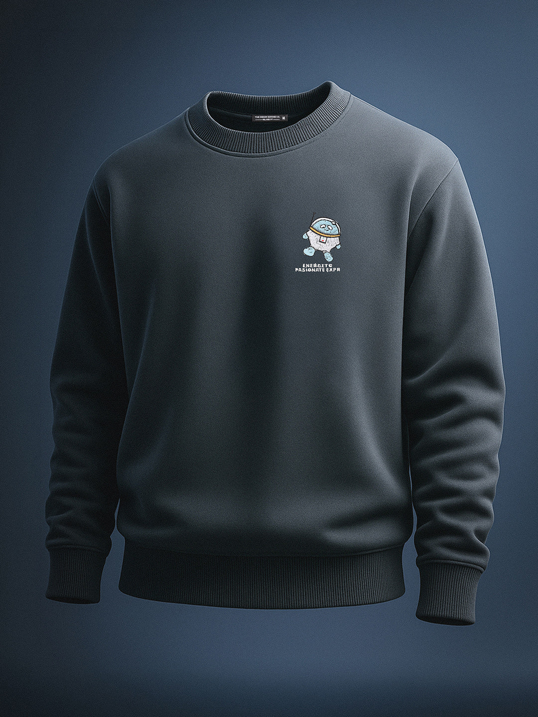 Men's Grey Relaxed Fit Graphic Printed Casual Sweatshirt