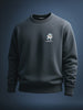 Men's Grey Relaxed Fit Graphic Printed Casual Sweatshirt