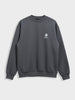 Men's Grey Relaxed Fit Graphic Printed Casual Sweatshirt